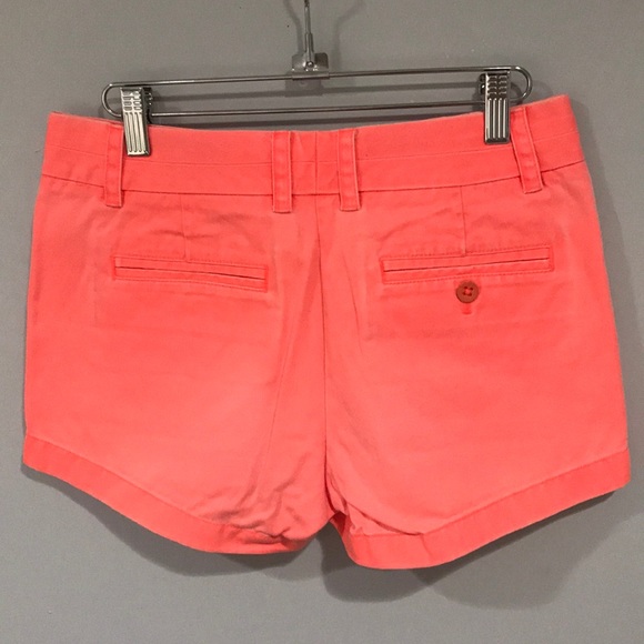 J.Crew bright coral cotton chino shorts in size 2 - Picture 3 of 3